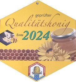 Auszeichnungsplakette Qualitätshonig 2024